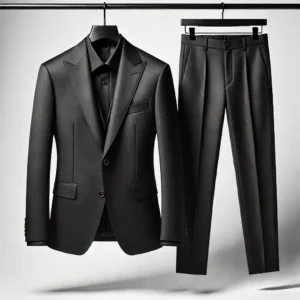 Black Color Three Piece Suit Tony Tailors