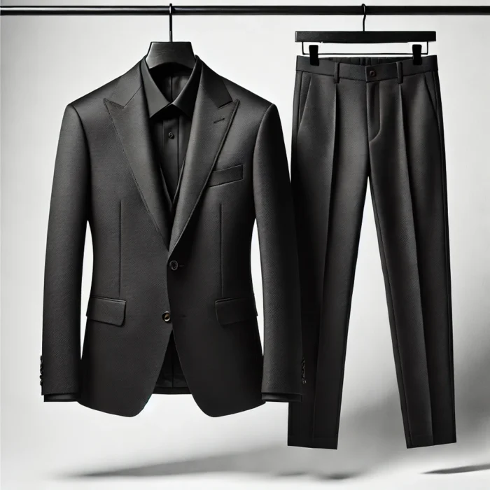 Black Color Three Piece Suit Tony Tailors