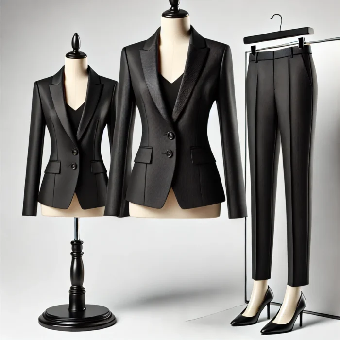 Black two piece suits for women tony tailors