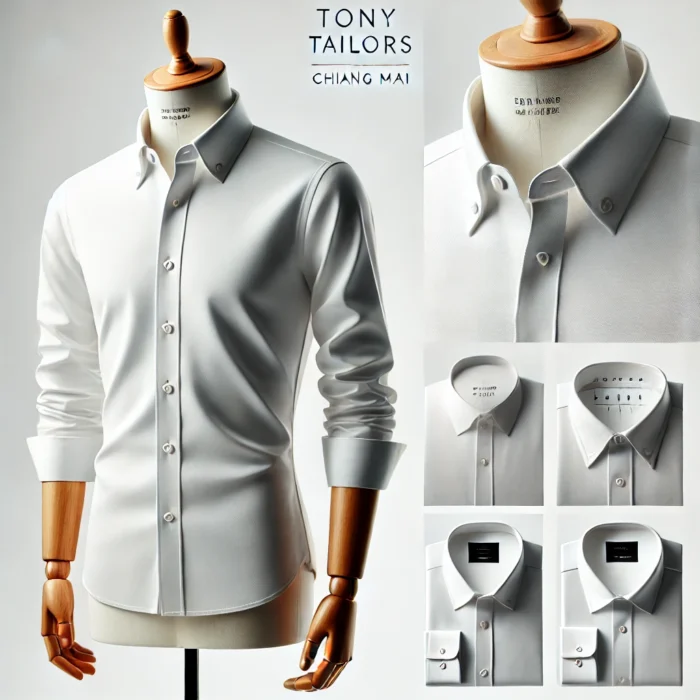 White cotton shirt for mens tony tailors