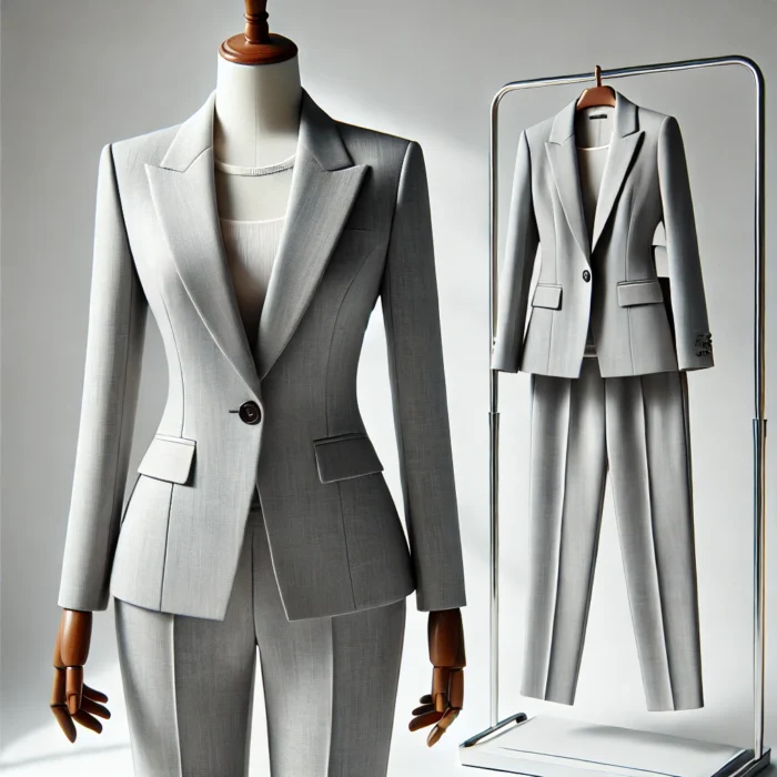 light grey two piece suits for women tony tailors