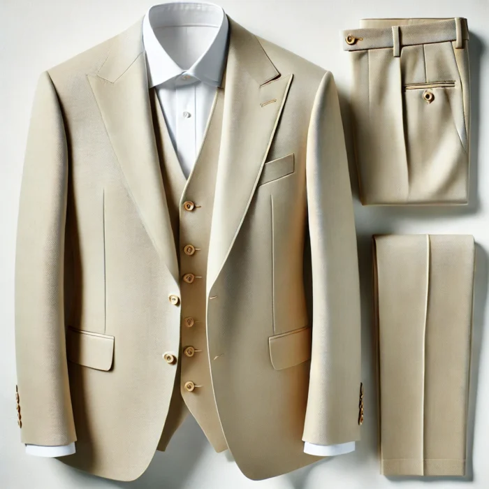 Ivory Beige Three Piece Suit Tony Tailors