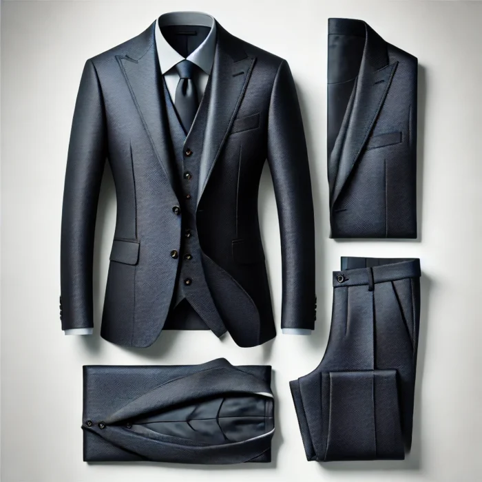 Navy Blue Color Three Piece Suit Tony Tailors