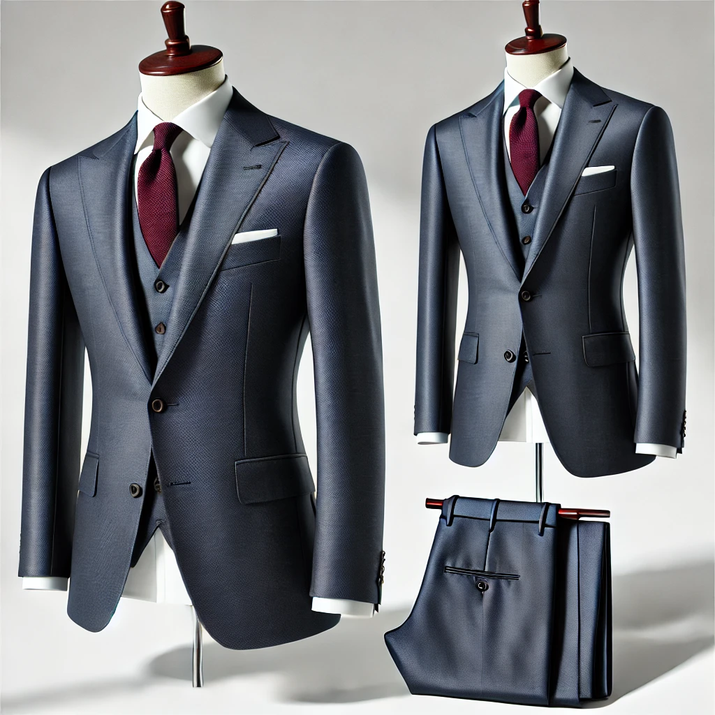 Mens Navy Blue Suit